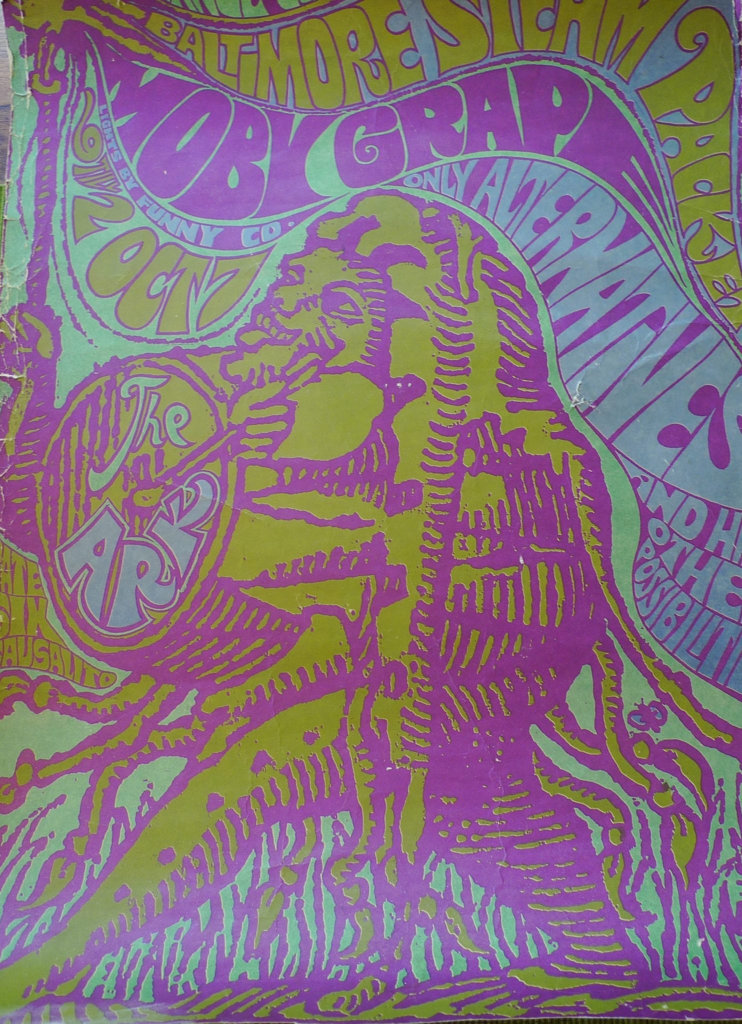 Baltimore Steam Packet/Moby Grape poster - Psychotron Records